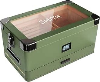Monogrammed Military Glass Top Humidor